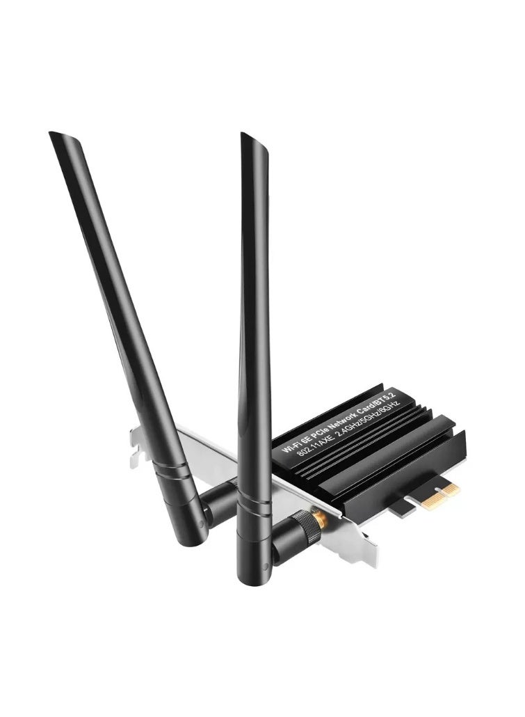 igeekwell WiFi 6E Card，PCIe WiFi Wireless Network Card with Bluetooth 5.2，AX5400 Tri-Band PC Wireless Card，Supports OFDMA & MU-MIMO, Ultra-Low Latency, WPA3, Low-Profile Bracket, Windows 10/11 - Image 4